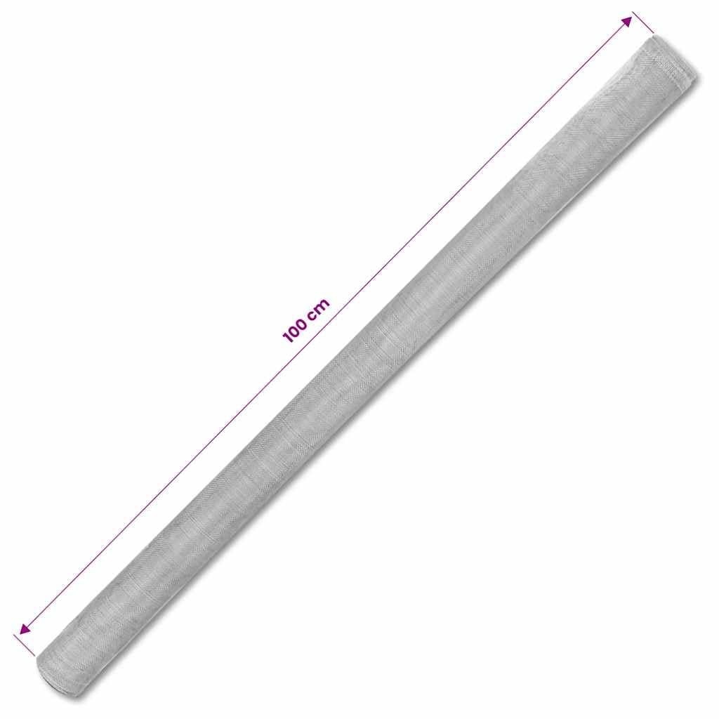Aluminum Mesh Screen 39.4x196.9 Inches Silver C90873