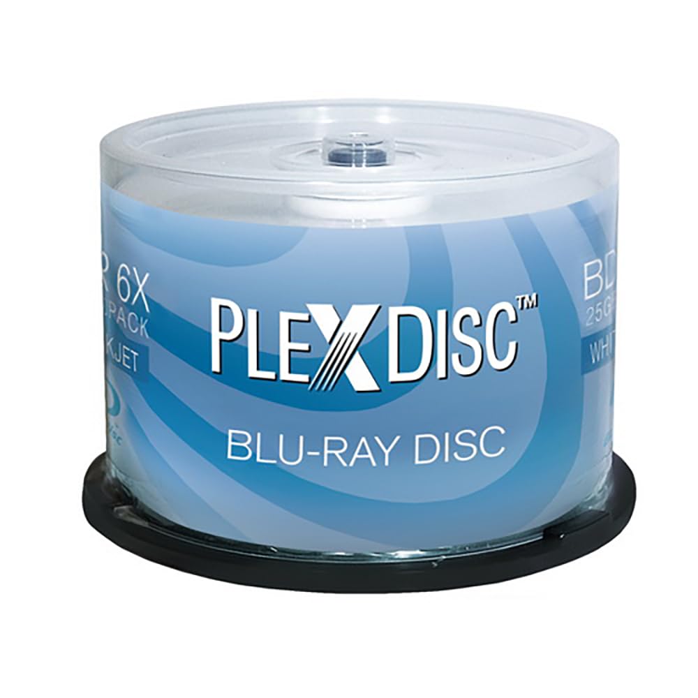 25GB White Inkjet Printable Blank Blu-ray Discs 50-Pack O213