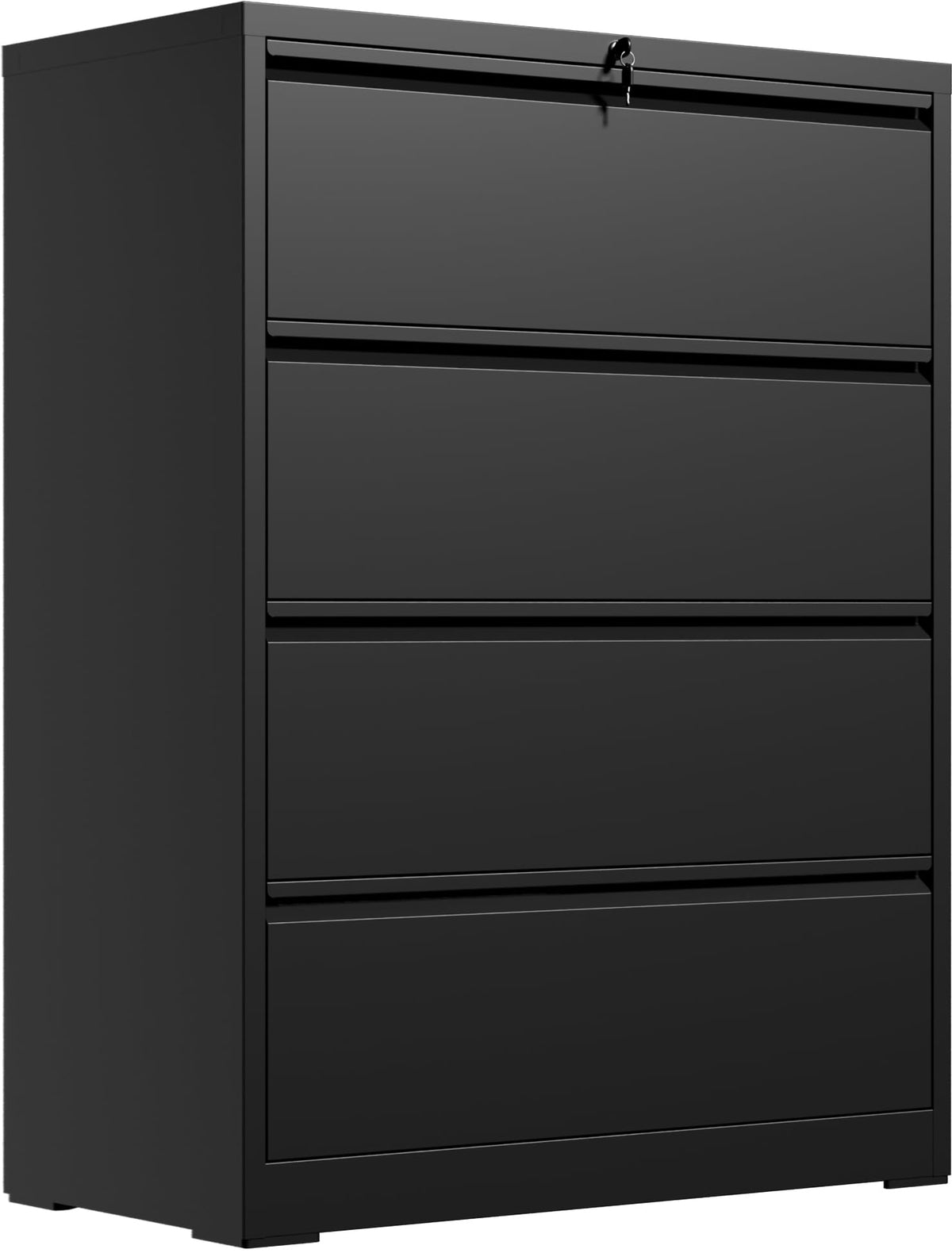 4 Drawer Black Metal File Cabinet L255