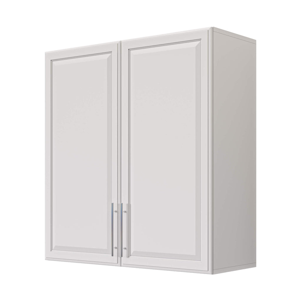 White Wall Cabinet with Adjustable Shelves S723