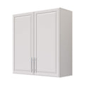 White Wall Cabinet with Adjustable Shelves S723