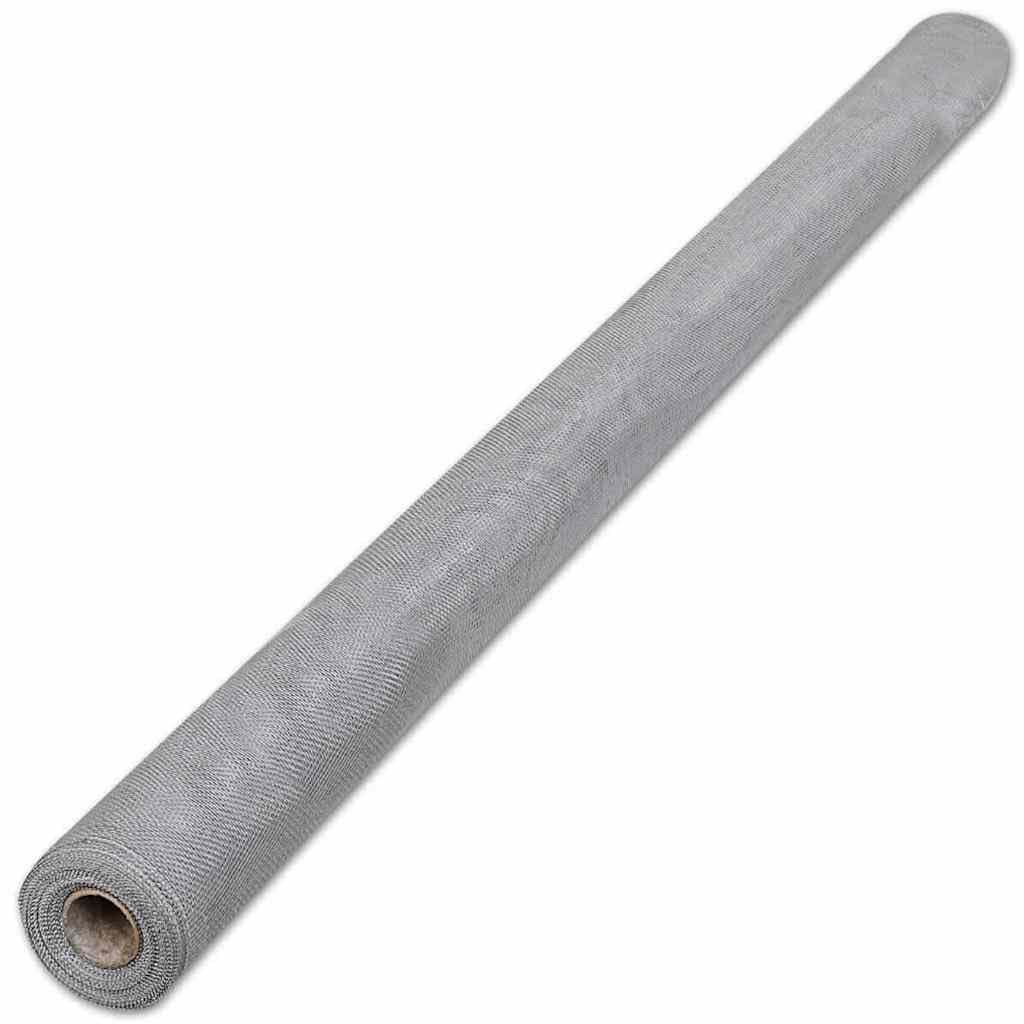 Aluminum Mesh Screen 39.4x196.9 Inches Silver C90873