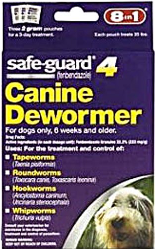 4 Canine Dewormer for Medium Dogs 2 g 3 Pouches J442551