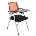 Orange Mesh Stacking Chair with Desk H3396