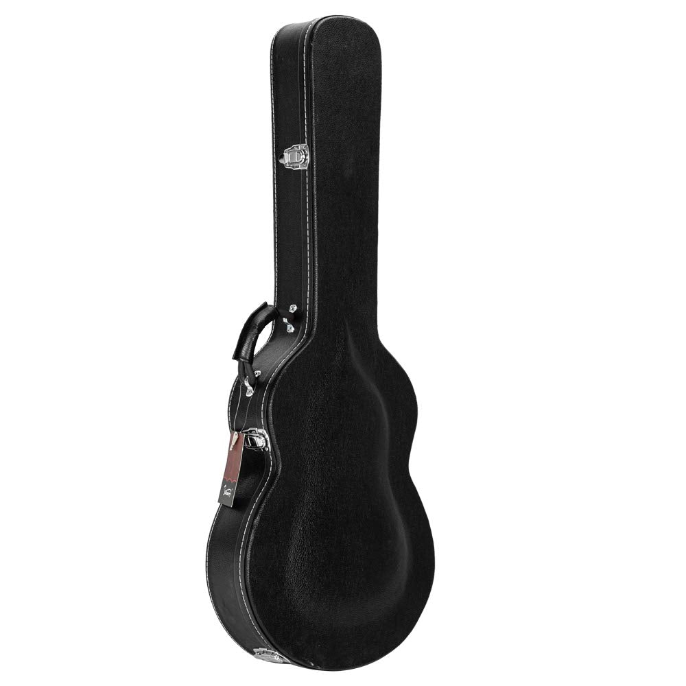 Portable Electric Guitar Hard Case, PU Leather, Black F113