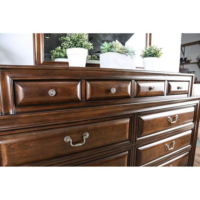 California King Size Storage Bed Frame in Brown Cherry K21415