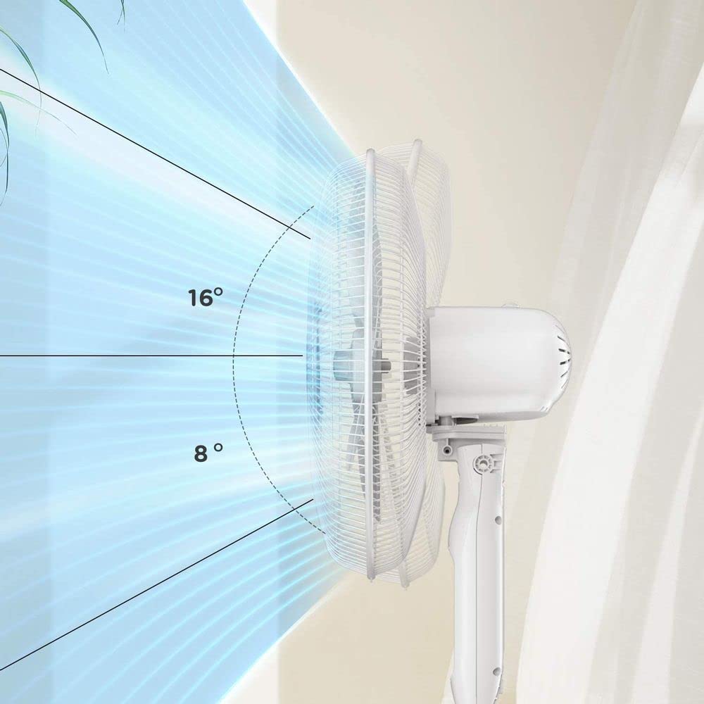 16" Adjustable Oscillating Pedestal Fan with Remote G749337