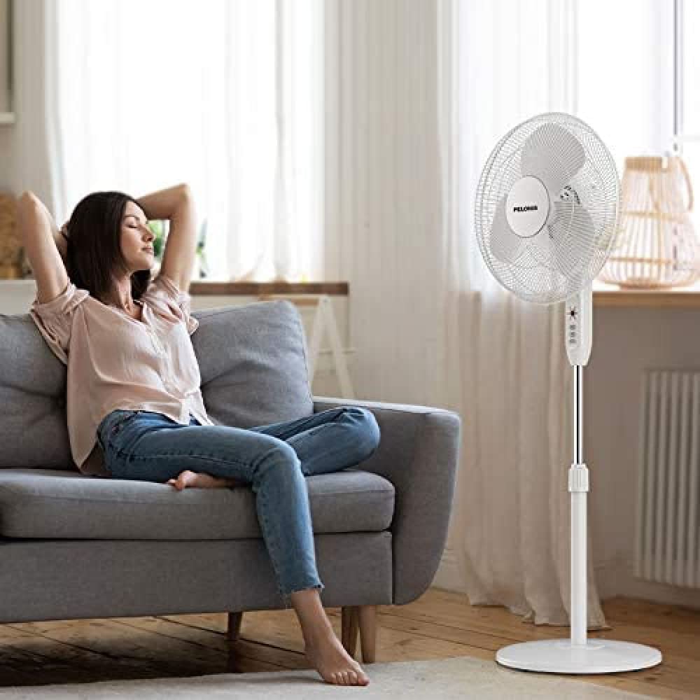 16" Adjustable Oscillating Pedestal Fan with Remote G749337