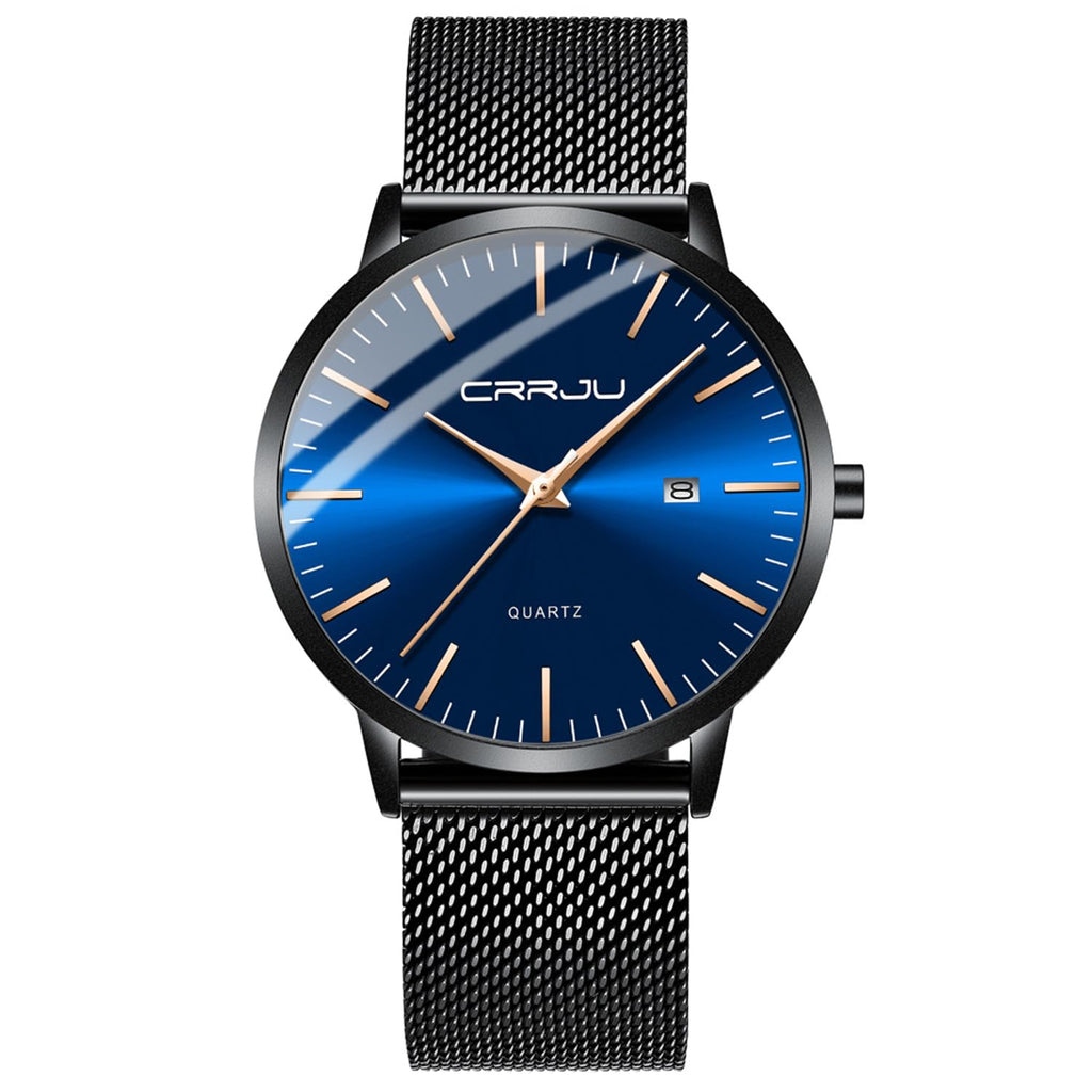 Minimalist Auto Date Quartz Waterproof Watch P6471