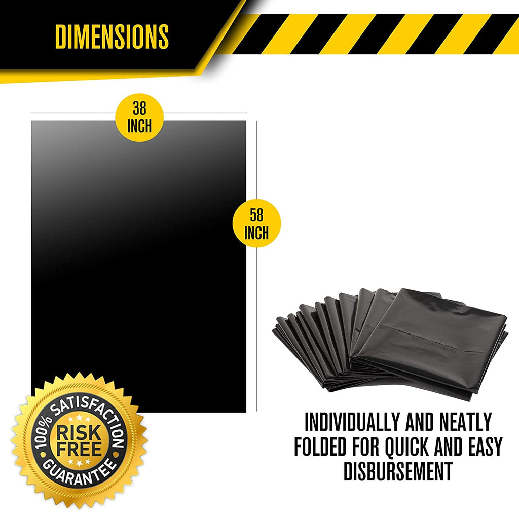55-60 Gallon Heavy Duty Black Drum Liners 50 Bags 2 Mil D684185