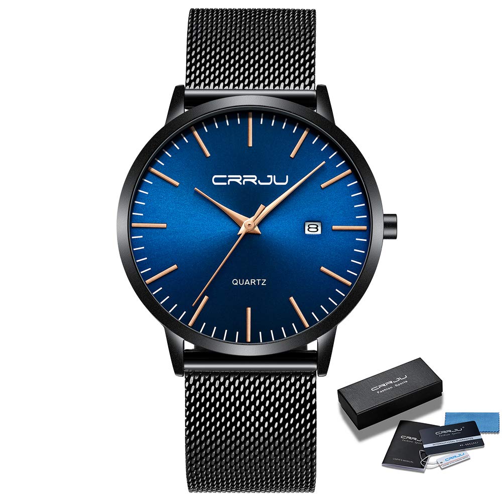 Minimalist Auto Date Quartz Waterproof Watch P6471