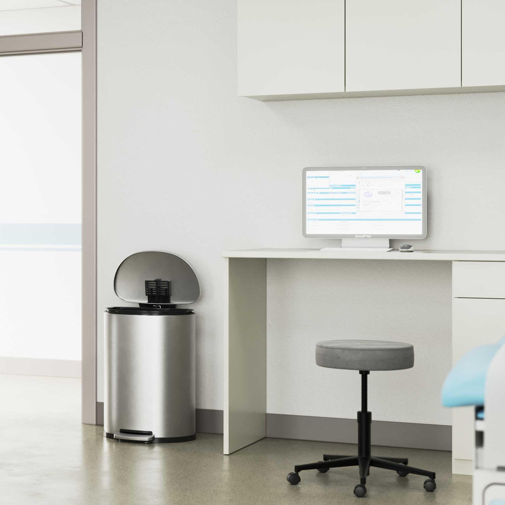 50L Stainless Steel Step Trash Can with Odor Filter and Removable Bucket C5588