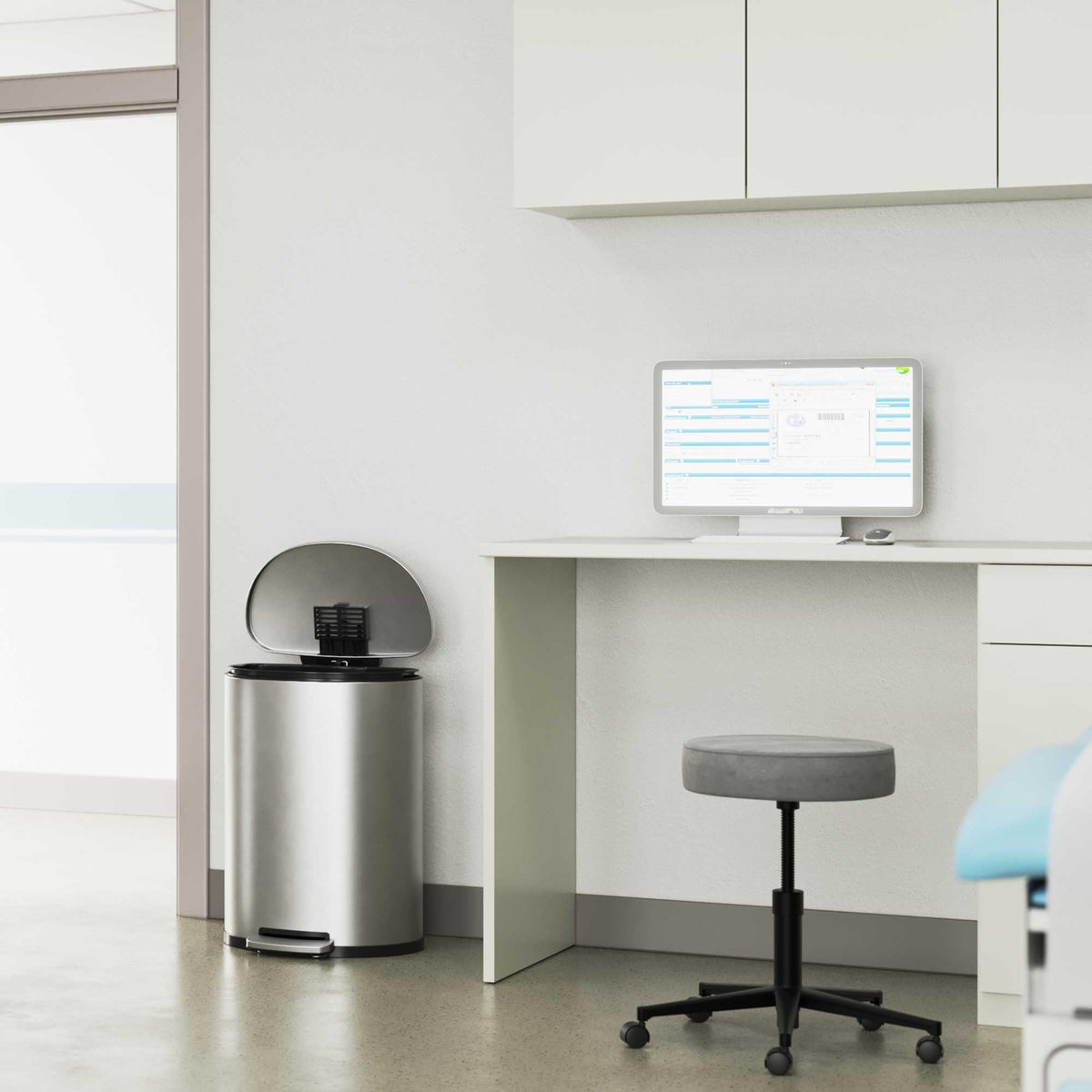 50L Stainless Steel Step Trash Can with Odor Filter and Removable Bucket C5588