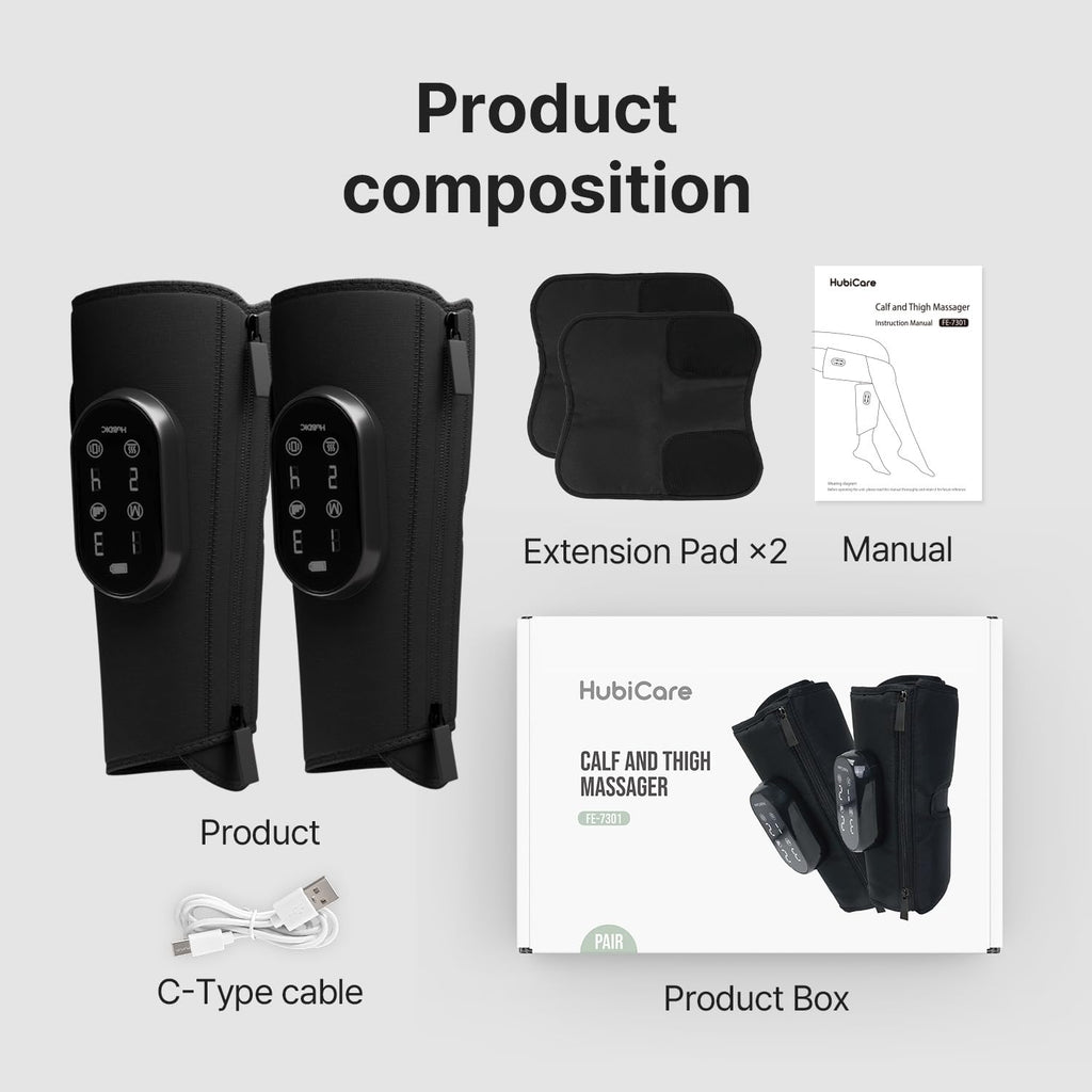 Heated Air Compression Cordless Leg Massager with Extension (Pair) H3274