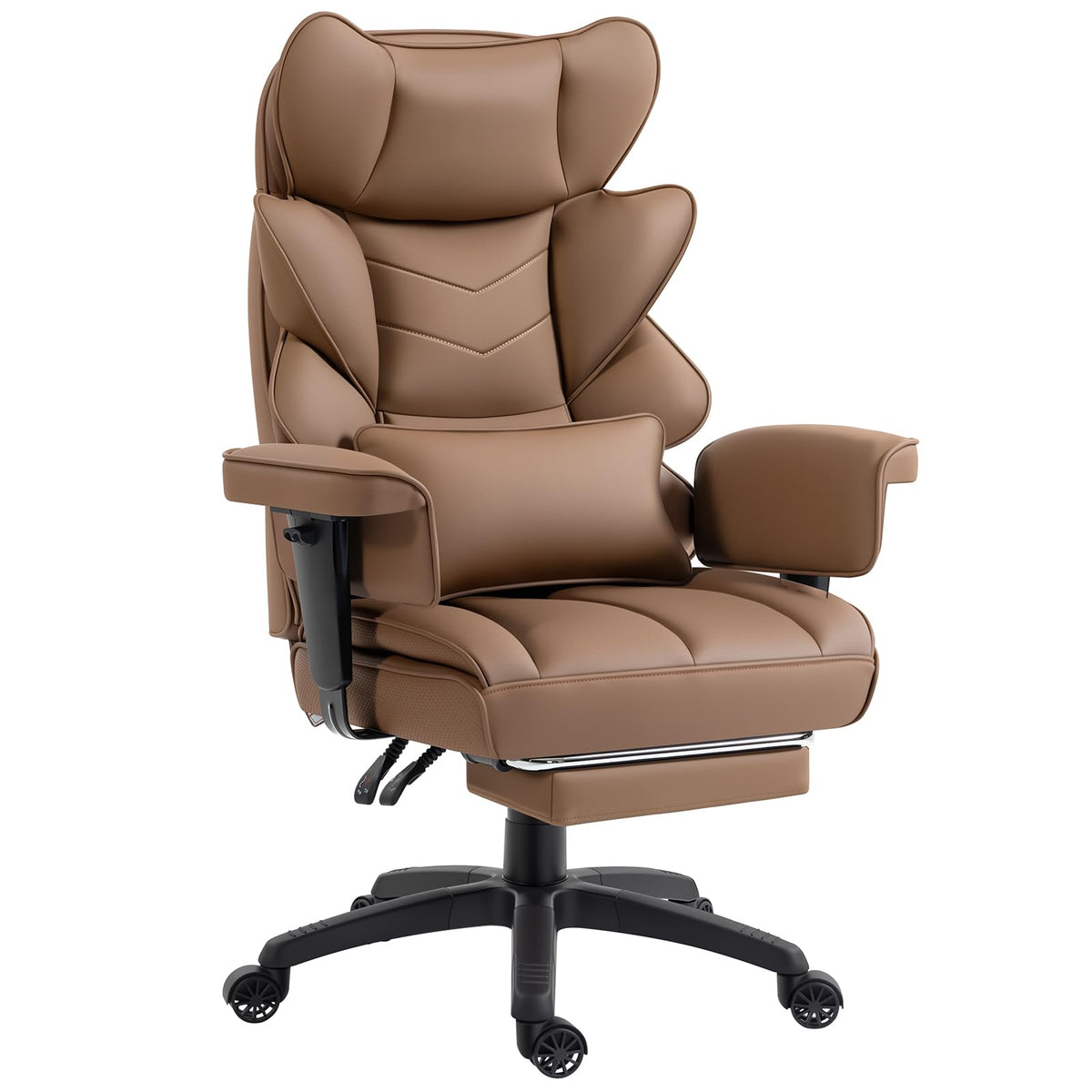 Brown Ergonomic Office Chair with Footrest S267886