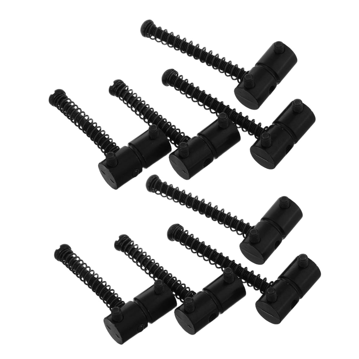 Metal Bass Guitar Bridge Saddles, 4-string, 2 Sets Black M88084