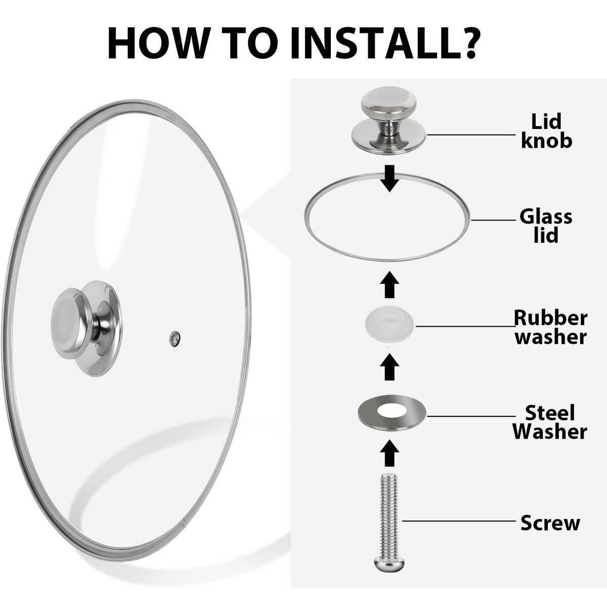10.25 inch Tempered Glass Lid F27129