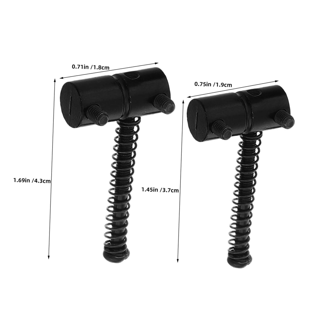 Metal Bass Guitar Bridge Saddles, 4-string, 2 Sets Black M88084
