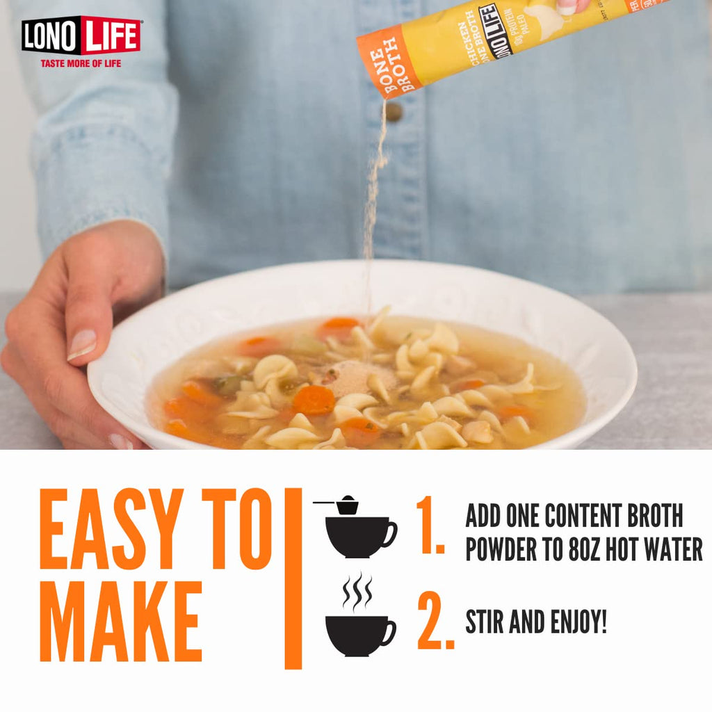 Low Sodium Chicken Bone Broth Powder, 10 Stick Packs G28500