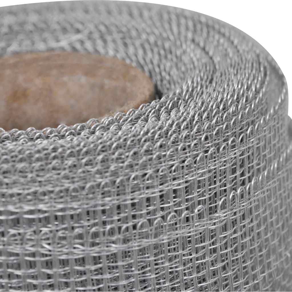 Aluminum Mesh Screen 39.4x196.9 Inches Silver C90873
