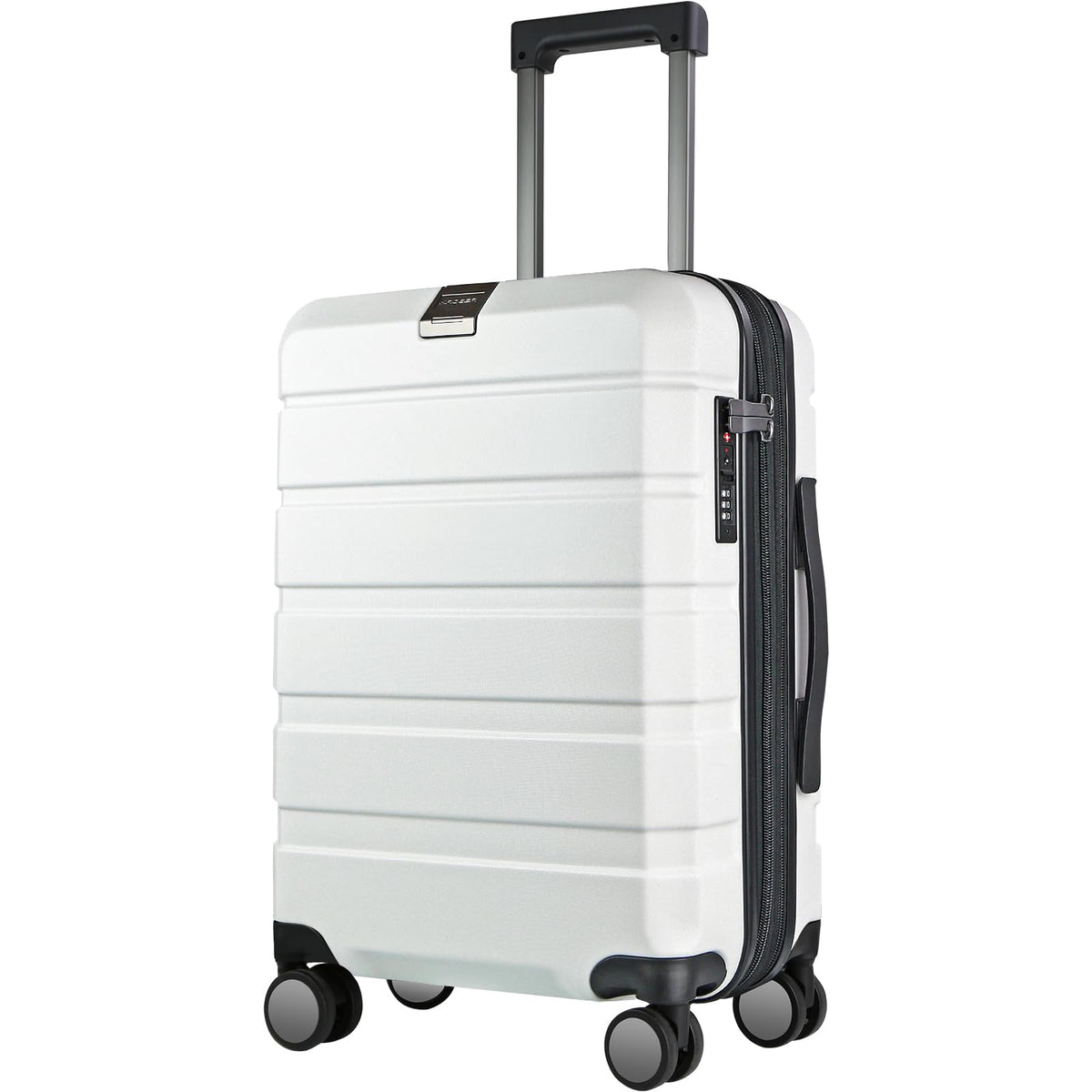 Hardside Expandable Carry On Luggage with Spinner Wheels, TSA Lock, USB Port, 20-Inch, White S8899