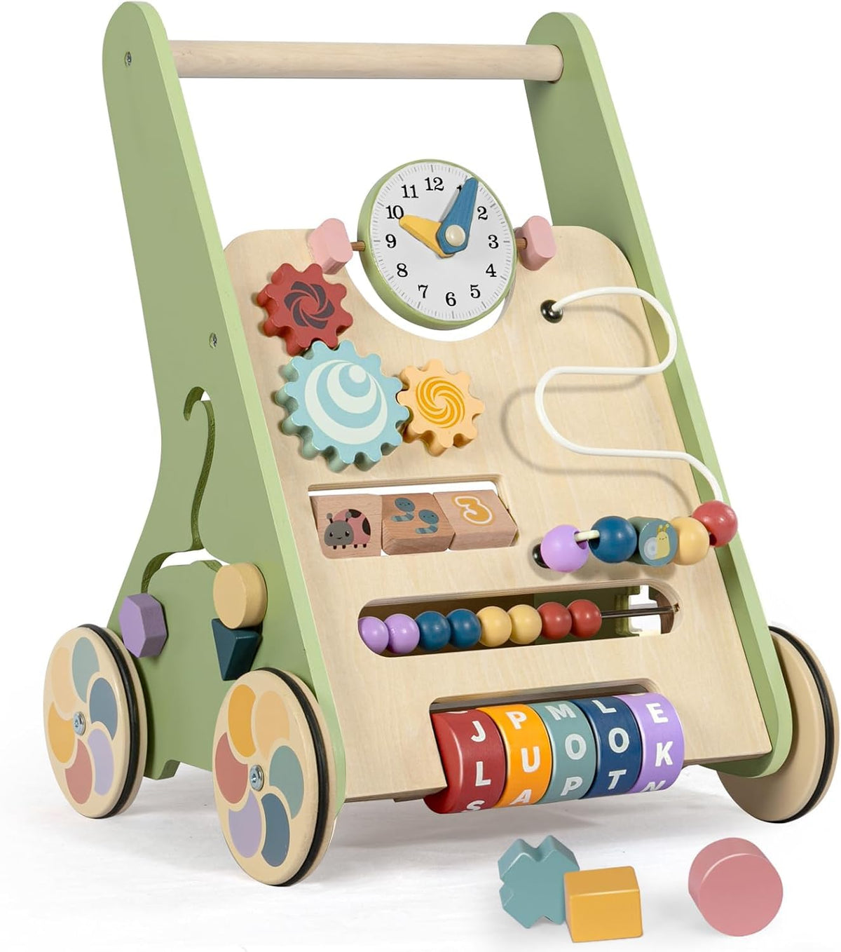 Wooden Push Walker with Wheels D736138