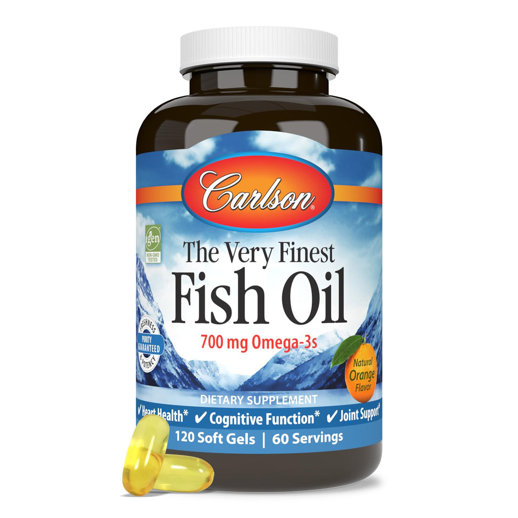 Fish Oil 700 mg Omega-3s Orange 120 Softgels A3000