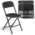 Black Plastic Folding Chairs 10 Pack P9740