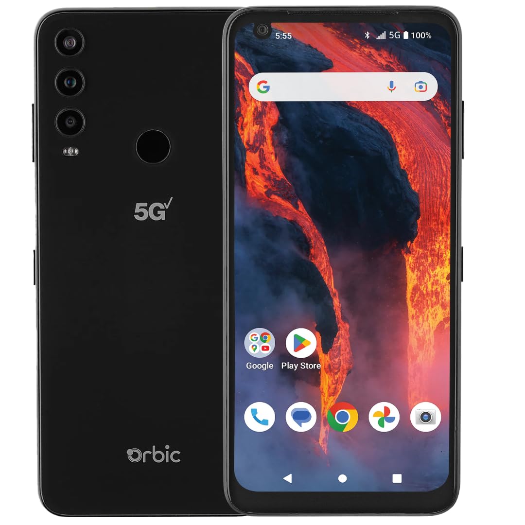 5G Smartphone 64GB 6GB 6.78" HD+ 48MP Triple Camera Black E45429