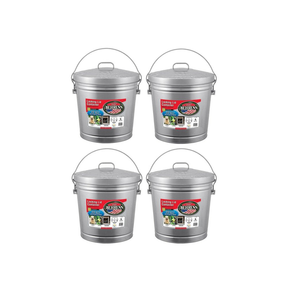 6-Gallon Locking Lid Can 4 Pack P326