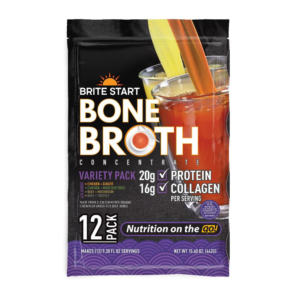 Bone Broth Variety Pack, 4 Flavors, 12 Count N2011