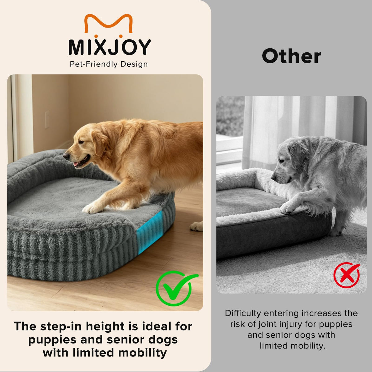 Washable 42" Orthopedic Dog Bed Q9514