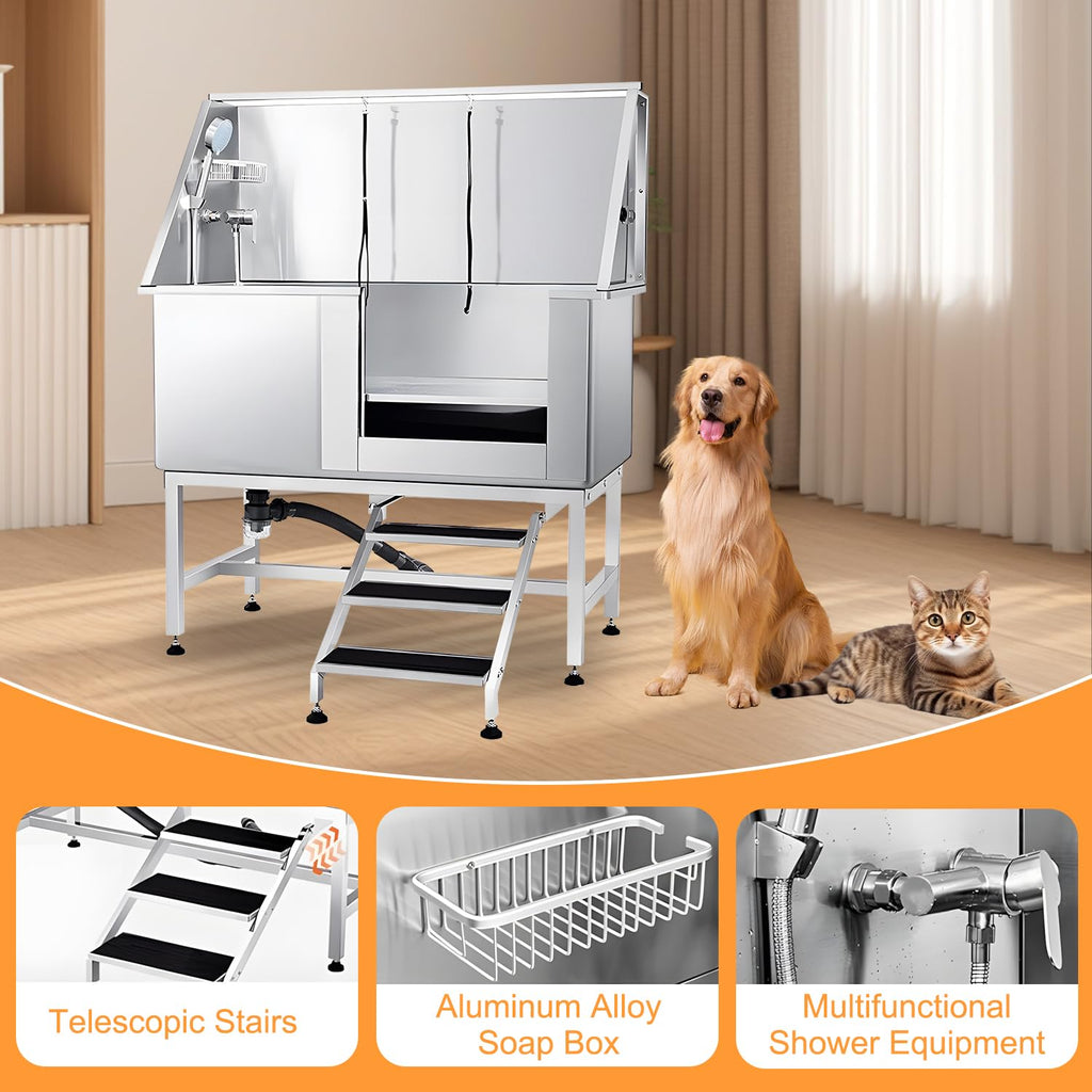 Stainless Steel Dog Grooming Tub Y4368