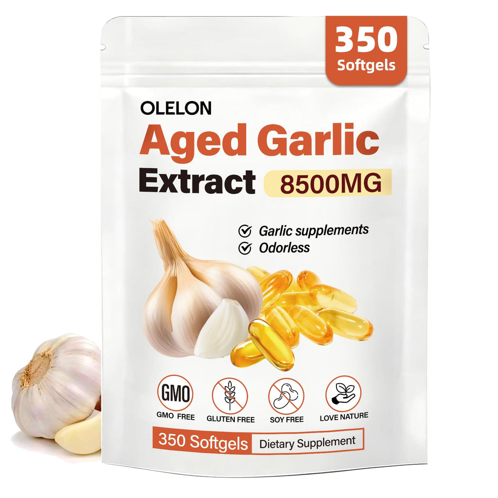 Aged Garlic Extract 350 Softgels Odorless Organic Garlic Supplement U617