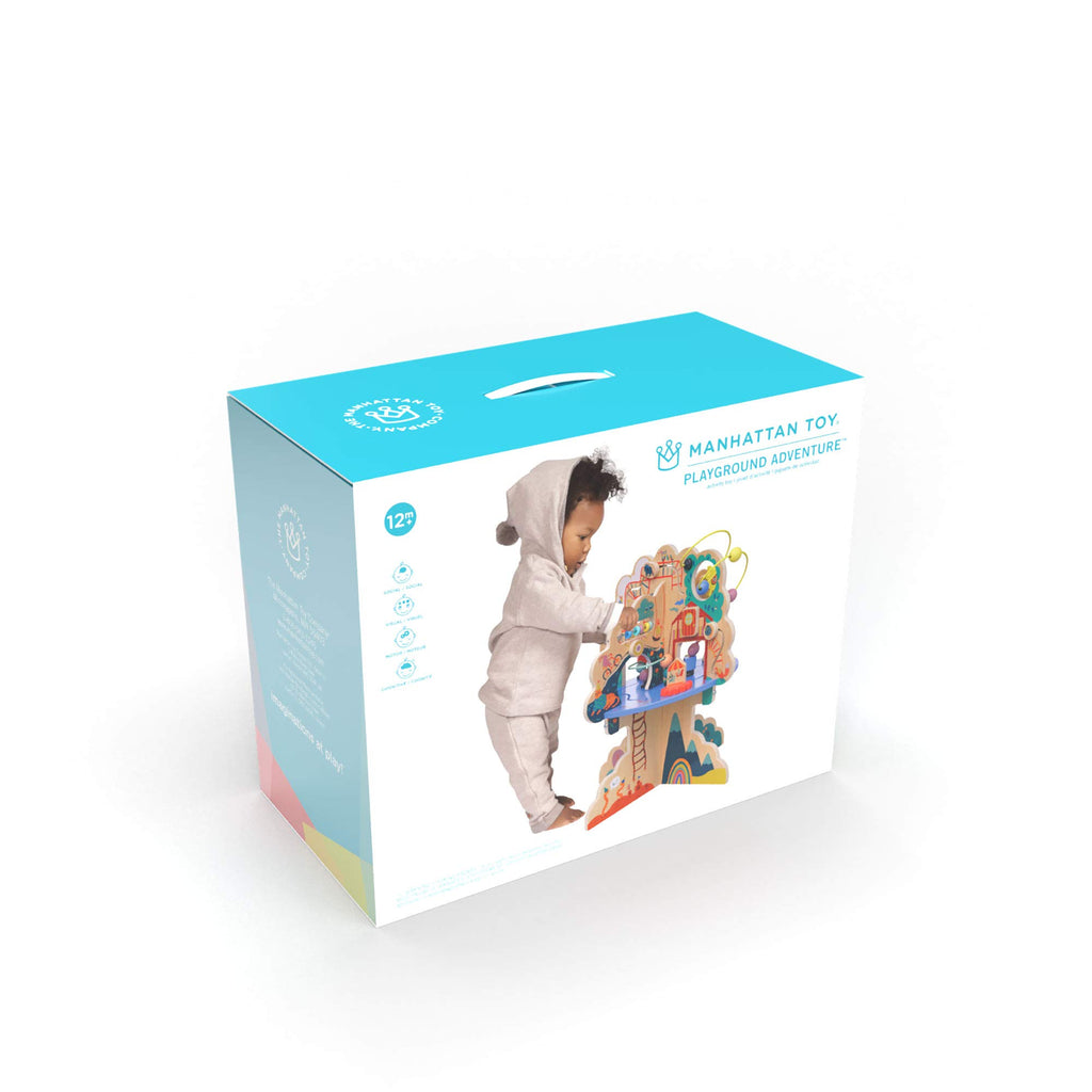 Wooden Toddler Activity Center with Bead Runs T494