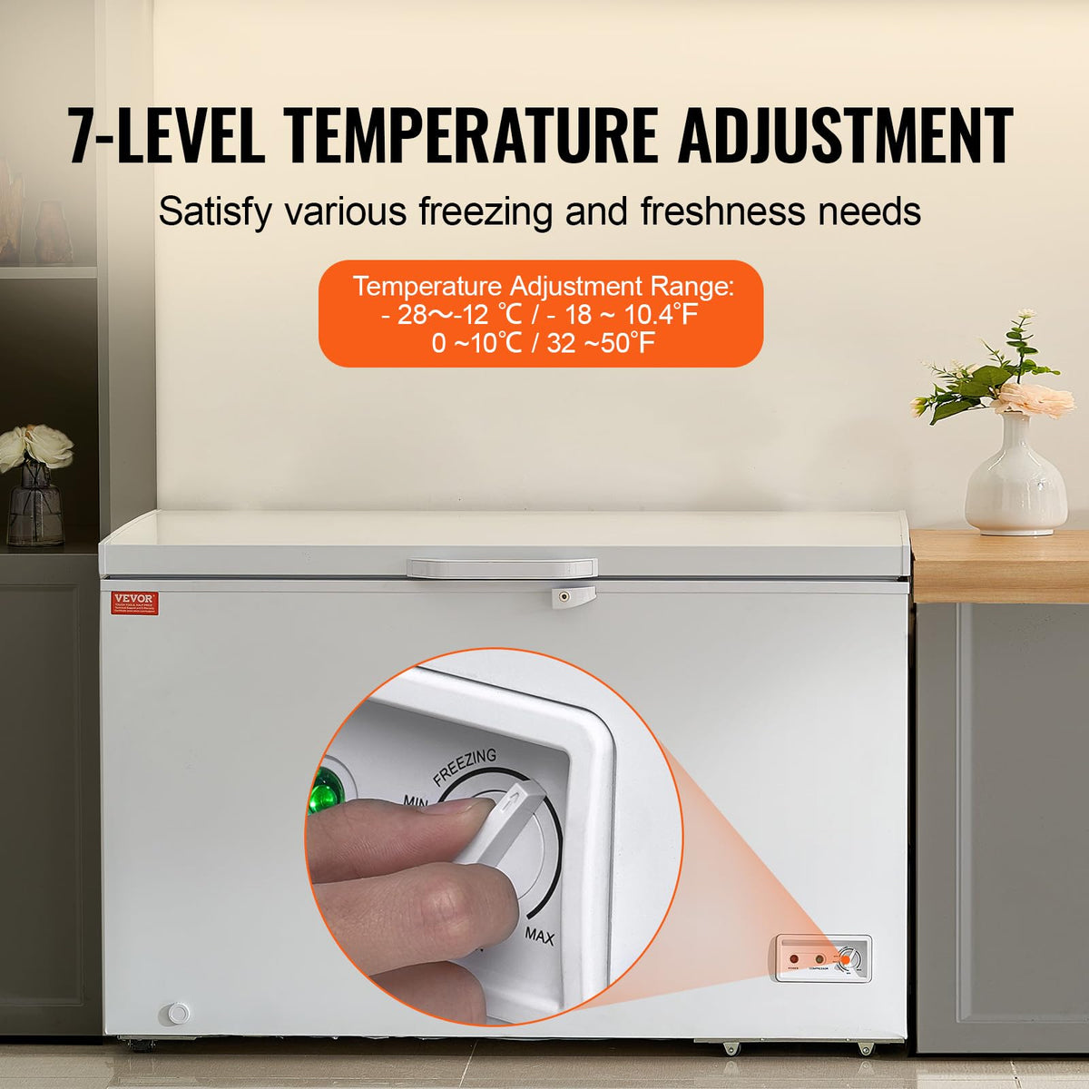 12.8 Cu.ft Chest Freezer with 4 Removable Baskets I675