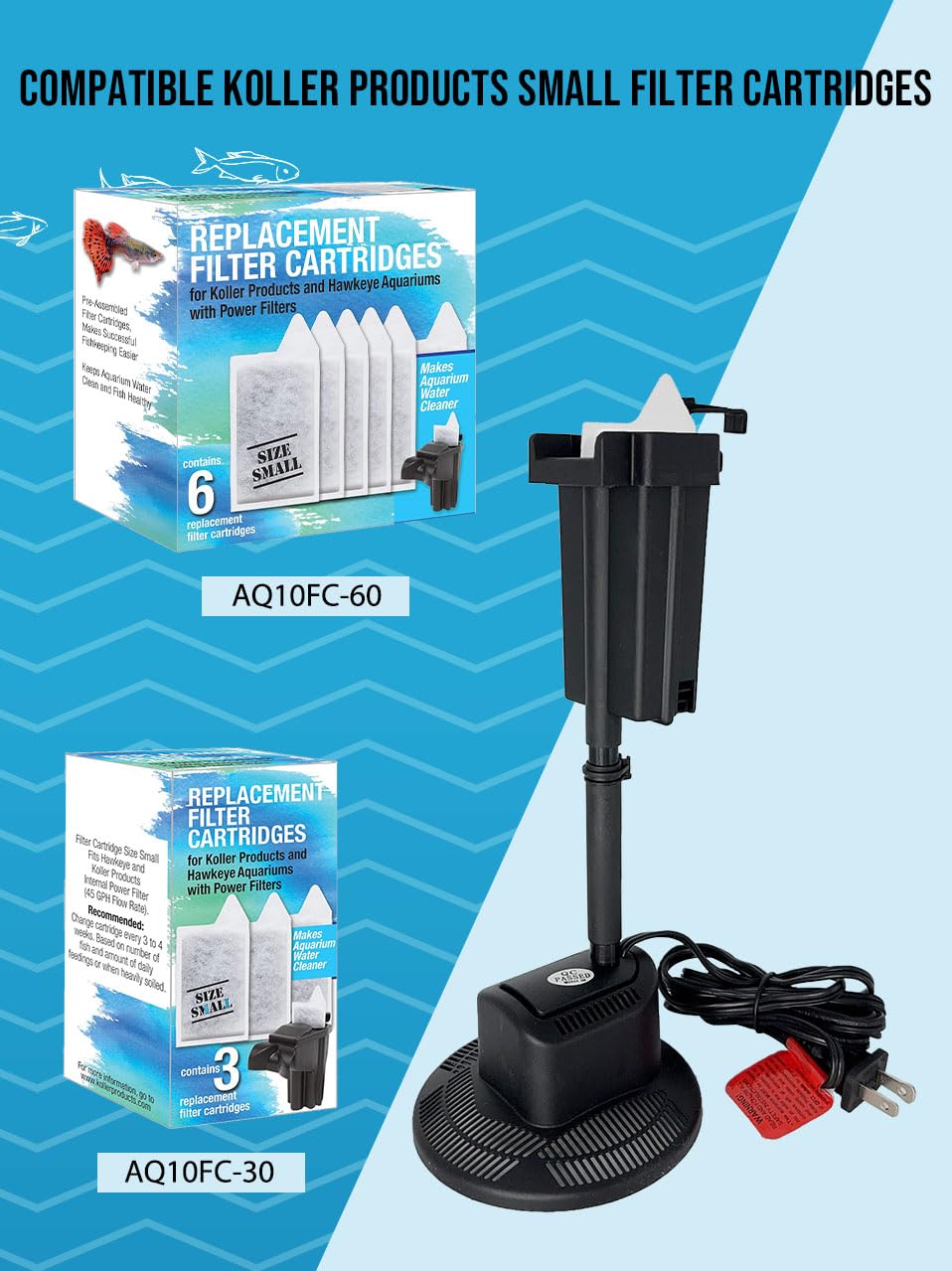 3-Gallon Aquarium with LED Lighting and Power Filter P86616