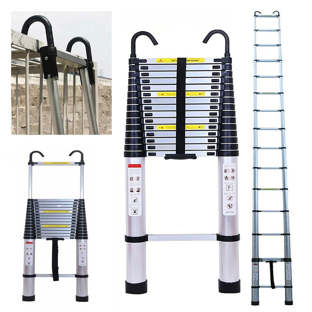 20.34 FT Aluminum Telescoping Extension Ladder 330lbs Capacity W692