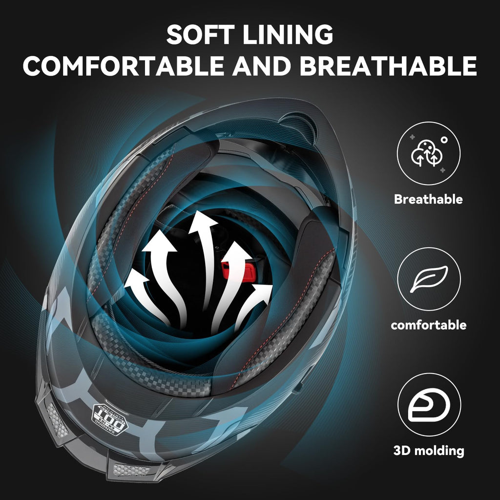 DOT Approved Modular Flip Up Motorcycle Helmet J539