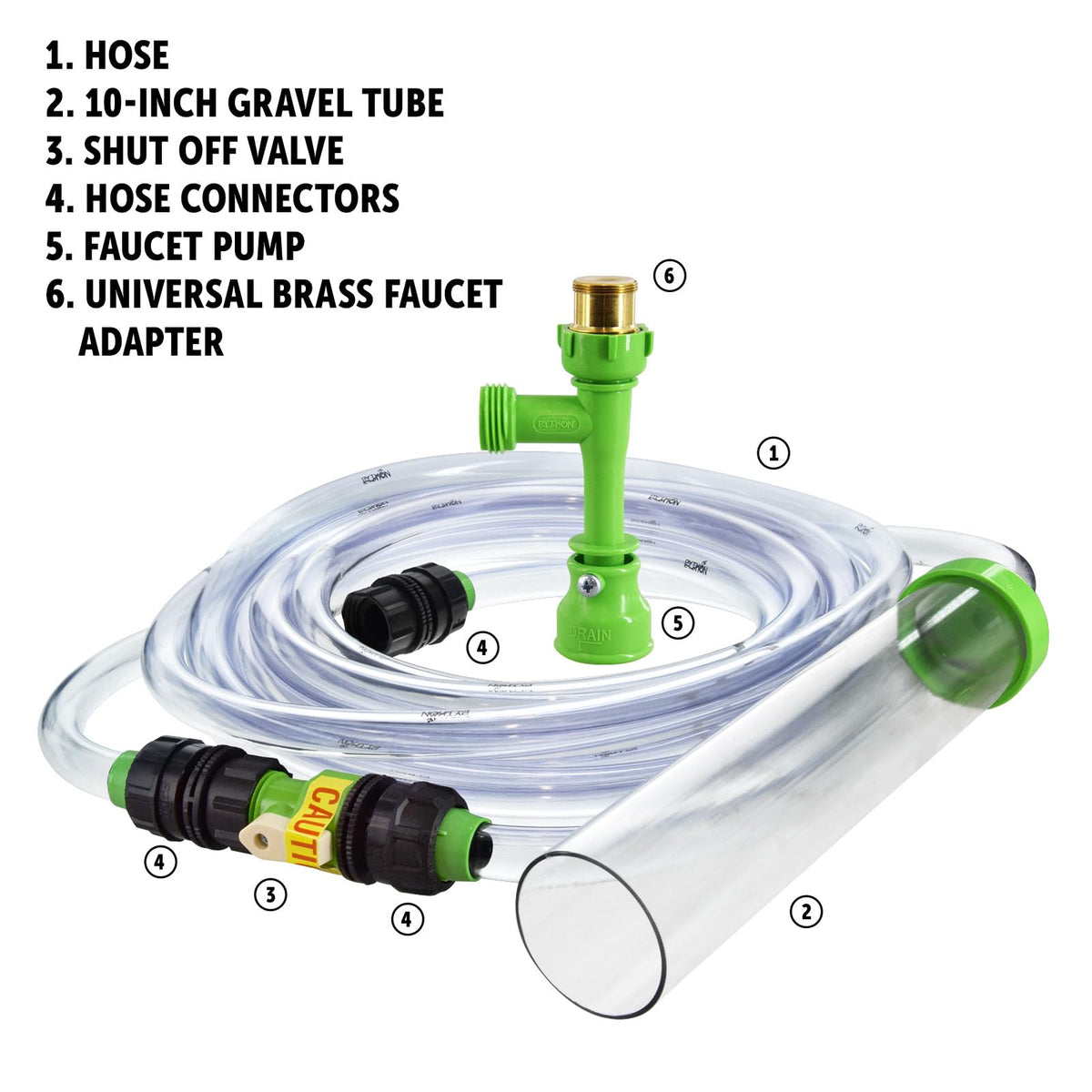 Aquarium Maintenance System, Gravel Cleaner and Water Changer, 25 Foot D53926