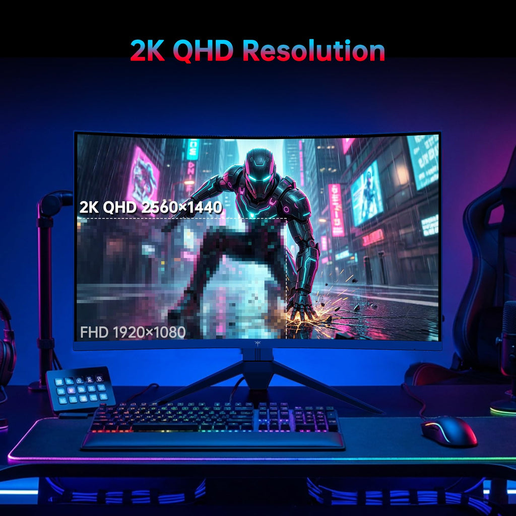 27 Inch 240Hz Curved 2K QHD Gaming Monitor J999