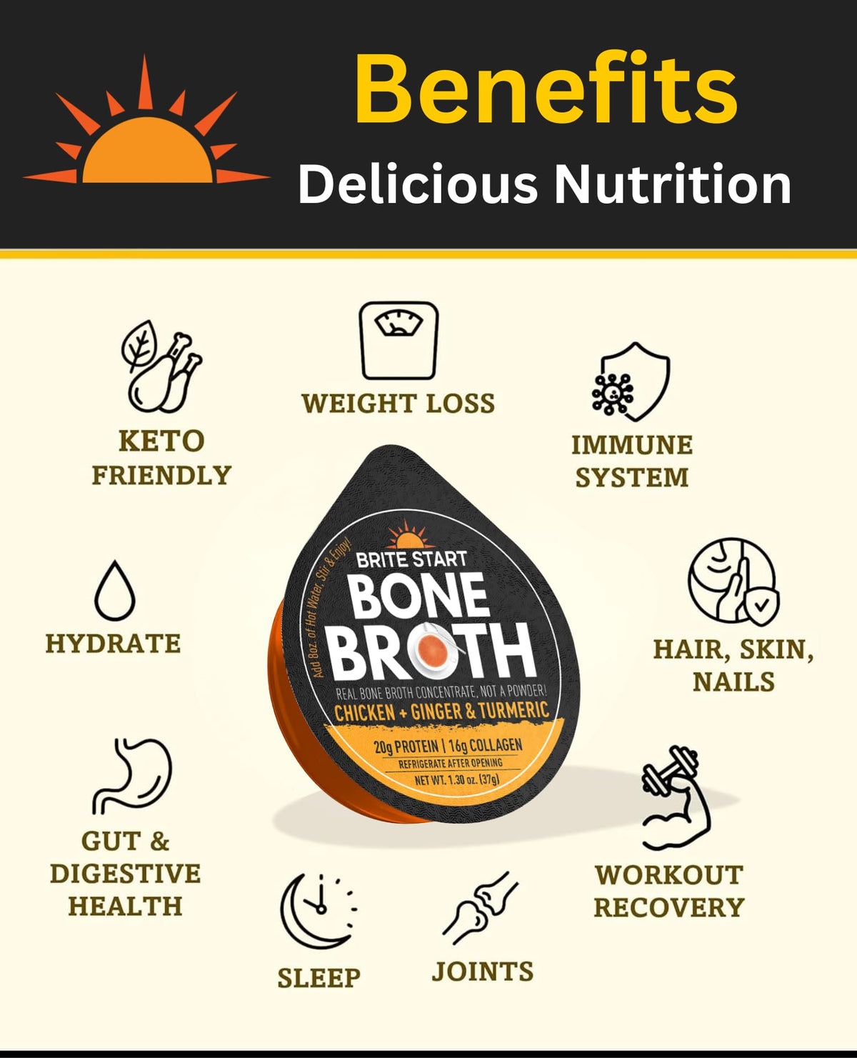 Bone Broth Variety Pack, 4 Flavors, 12 Count N2011