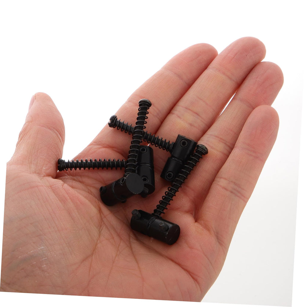 Metal Bass Guitar Bridge Saddles, 4-string, 2 Sets Black M88084