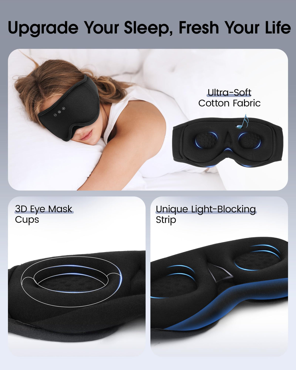 Sleep Mask Bluetooth Headphones K353025