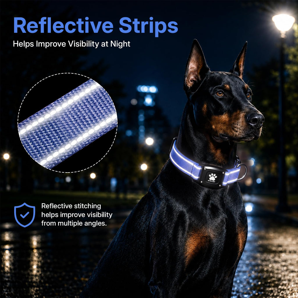 GPS Dog Collar with Tracker, Waterproof, Blue, L B5467