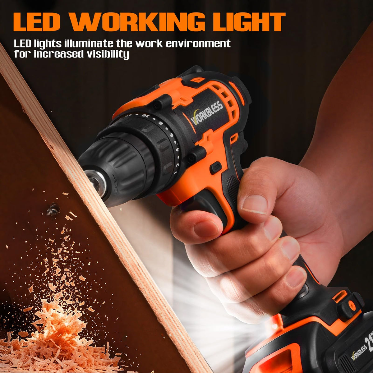 21V Cordless Drill Set with Battery Charger U1784