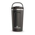 16 oz Black Stainless Steel Insulated Coffee Cup with Lid and Handle H360