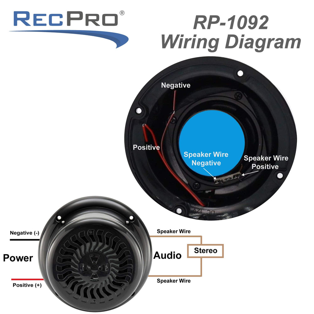 2 Pack 5.25" Black Flush Mount Speakers Z808