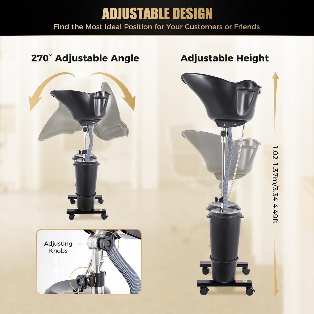 Portable Height Adjustable Shampoo Bowl E999292
