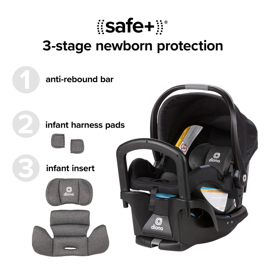 Infant Car Seat and Base, Rear-Facing 4-30lbs, Black Z7985